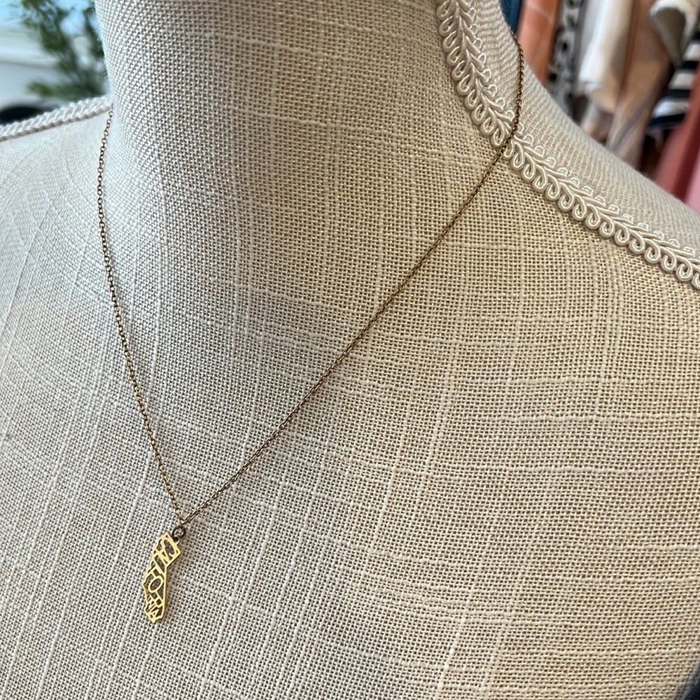 Gold California Charm Necklace - Picture 4 of 8